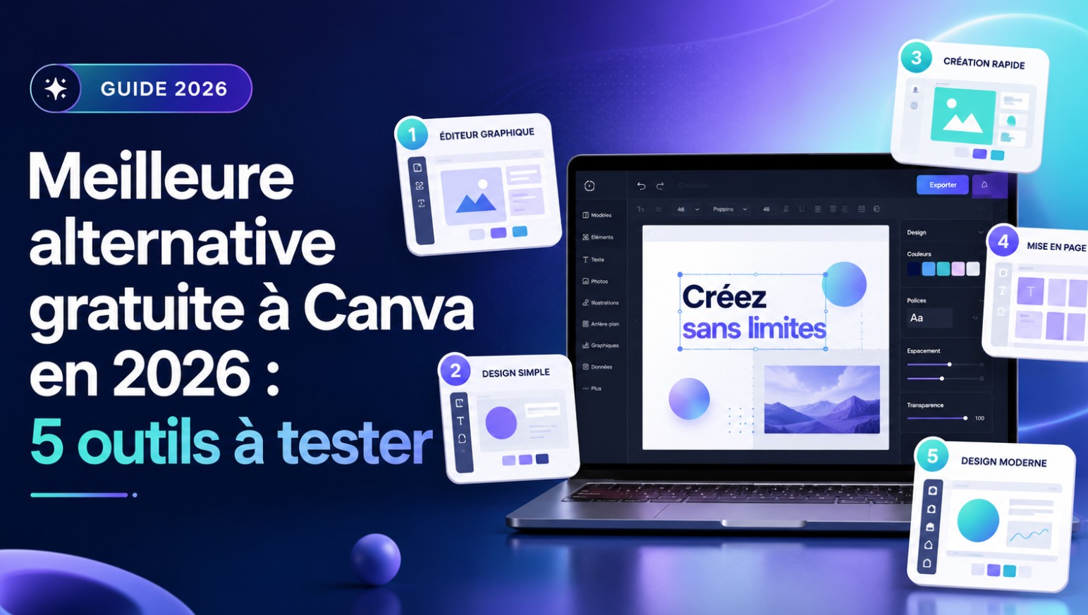 Meilleure alternative gratuite à Canva en 2026 : 5 outils à tester
